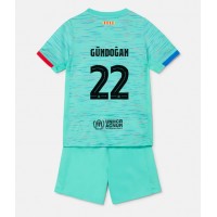 Dječji Nogometni Dres Barcelona Ilkay Gundogan #22 Rezervni 2023-24 Kratak Rukav (+ Kratke hlače)